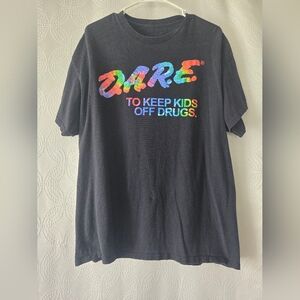 D.A.R.E. Black Graphic Tee for Men
